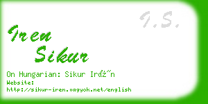 iren sikur business card
